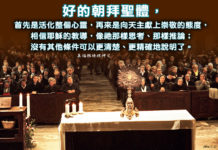 「那些真正朝拜的人,將以心神和真理朝拜父。」(若四 23)