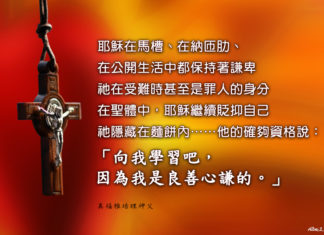 「向我學習吧,因為我是良善心謙的。」